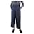Dries Van Noten Navy blue cotton trousers - size UK 12  ref.1176298
