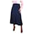 Autre Marque Navy blue A-line wool midi skirt - size UK 12  ref.1176300
