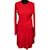 Rotes Wollkleid von Louis Vuitton (M) Synthetisch  ref.1176362