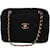 Chanel coton jumbo 24Sac à bandoulière K Gold Toile Noir  ref.1176418