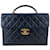 Chanel Caviar Leather 24K Gold Business Bag Black Cloth  ref.1176426