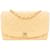 Chanel gestepptes Lammleder 24K Gold Diana Umhängetasche mit einer Klappe Beige Leinwand  ref.1176429