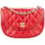 Chanel Quilted Lambskin 24K Gold Single Crossbody Flap Bag Red Cloth  ref.1176437
