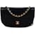 Chanel Quilted Lambskin 24K Gold Single Flap Halfmoon Bag Black Cloth  ref.1176445