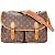 Borsa a tracolla Louis Vuitton in tela monogramma Sac Gibeciere GM Marrone