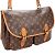 Borsa a tracolla Louis Vuitton in tela monogramma Sac Gibeciere GM Marrone - vista 8