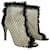 Chanel lace boot Black Cloth  ref.1176558