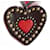 90bolso Moschino con forma de corazón y tachuelas Negro Cuero  ref.1176568