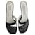 Charles Jourdan Flower Sandals, Black Leather  ref.1176570