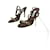 Manolo Blahnik Leopard Strappy Heels Brown Leather  ref.1176582