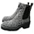 LOUIS VUITTON LV Beaubourg ankle boot new canvas T39 Black Cloth  ref.1176594