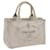 PRADA Canapa PM Hand Bag Canvas White Auth yb441 Cloth  ref.1176899