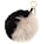 Fendi Pompon charm Black Fur  ref.1177663