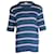 Sandro Paris Camiseta Tricot Listrada em Lã Azul  ref.1177689