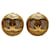 Brincos Chanel Gold CC Clip On Dourado Metal Banhado a ouro  ref.1177889