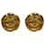 Chanel Gold CC Clip On Earrings Golden Metal Gold-plated  ref.1177923