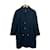 Chanel Manteaux, Vêtements d'extérieur Soie Laine Bleu  ref.1177953