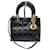 Dior Lady Dior Leather Bag with Crossbody Shoulder Strap Black  ref.1178023