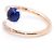 Autre Marque Anello con zaffiro, oro e diamanti Blu navy - vista 4