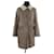 Tara Jarmon leather trim coat Beige  ref.1178175