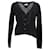 Tommy Hilfiger Womens Wool Blend V Neck Cardigan Black Viscose Cellulose fibre  ref.1178782
