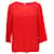 Tommy Hilfiger Camicetta da donna vestibilità regolare con scollo a barchetta Rosso Viscosa Fibra di cellulosa  ref.1178790