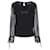 Tommy Hilfiger Womens Regular Fit Long Sleeve Knit Top in Black Viscose Cellulose fibre  ref.1178812