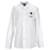 Tommy Hilfiger Camisa jeans com crista bordada masculina de ajuste regular Branco Algodão  ref.1178814