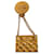 Chanel Gold Quilted Flap Bag CC Brosche Golden Metall Vergoldet  ref.1178976