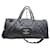 Chanel Diamond Quilted Boston Duffle Travel Weekend Bag Black Leather  ref.1179061