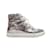 Silver Zadig & Voltaire High-Top Leather Sneakers Size 38 Silvery Cloth  ref.1179306