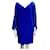 Marchesa Robe en soie bleu royal de Machesa Notte avec manches magicienne  ref.1179346
