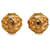 Pendientes de clip Chanel Gold CC Dorado Metal Chapado en oro  ref.1179508