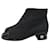 Chanel Wildleder-Lackleder-Charm-Cap-Toe-Kurzstiefel Braun Schweden  ref.1179564