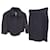 Ensemble de tailleur veste et jupe Chanel Black Broun Buckle Marron Noir  ref.1179581