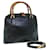 GUCCI Bamboo Hand Bag Leather 2way Black Auth yk9845  ref.1179676