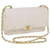 CHANEL Matelasse Chain Shoulder Bag Lamb Skin White CC Auth bs10562  ref.1179682