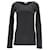 Brunello Cucinelli T-shirt à manches longues avec Monilli en coton noir  ref.1179913