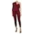 Elisabetta Franchi Burgundy one-sleeve jumpsuit - size UK 8 Red Viscose  ref.1180012