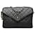 Chanel Bolsa de ombro com corrente preta CC Caviar Preto Couro  ref.1180048