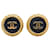 Pendientes de clip Chanel Gold CC Metal Chapado en oro  ref.1180088