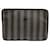 VINTAGE POUCH FENDI COMPUTER DOCUMENT HOLDER STRIPES AND LOGO POUCH Brown Cloth  ref.1180127