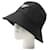 NEUF CHAPEAU BOB PRADA EN NYLON T 54 AVEC LOGO METALLIQUE BLACK BUCKET HAT Noir  ref.1180187