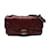 Chanel Bolso mediano con solapa CC Glazed Twisted Roja Cuero  ref.1181027