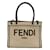 Fendi Borsa shopper con logo Roma Rosa Tela  ref.1181067