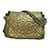 Chanel Bolsa de ombro acolchoada CC Caviar Dourado Couro  ref.1181080