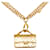 Chanel Gold CC Flap Charm Necklace Métal Plaqué or Doré  ref.1181265