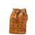 MCM Visetos Drawstring Bucket Bag Brown Cloth  ref.1181367