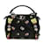 Fendi Mini sac à main en cuir à fleurs brodées Peekaboo 8BN244 Noir  ref.1181419