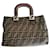 Vintage FF Fendi tote bag SHW Brown Cloth  ref.1181461